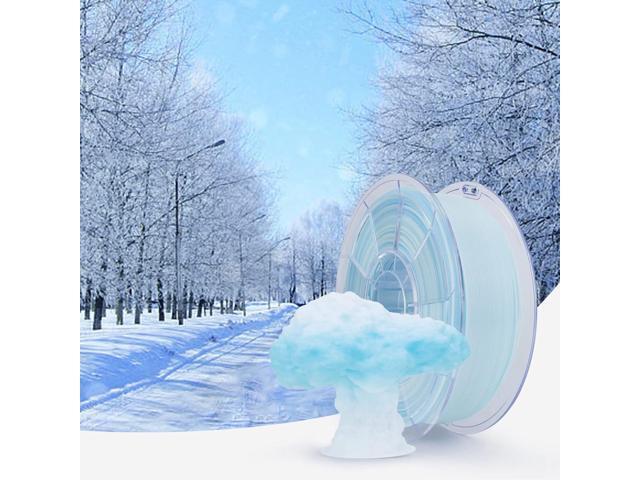 ZIRO 3D Printer Filament,Translucent PLA Filament 1.75mm, Multicolor Rainbow PLA for 3D Printing Material, 1KG/2.2lb,Season Series - Winter