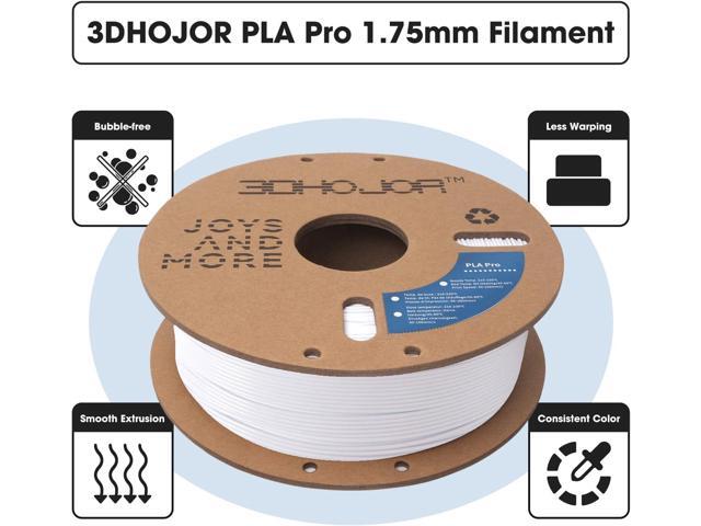 PLA Pro Filament 1.75mm Cold White,PLA Plus Filament, Odor Free, Clog Free 3D Printer Filament,1kg Cardboard Spool (2.2lbs), Dimensional Accuracy...