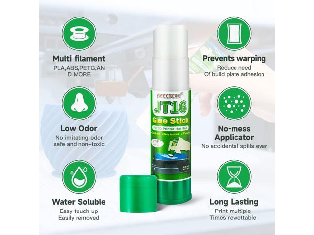 3D Printer Glue Stick 6 Pack, Perfect First Layer Adhesion, Prevents Warping on Heat Bed, Easy Release for ABS PLA PETG Filaments and Various Build...