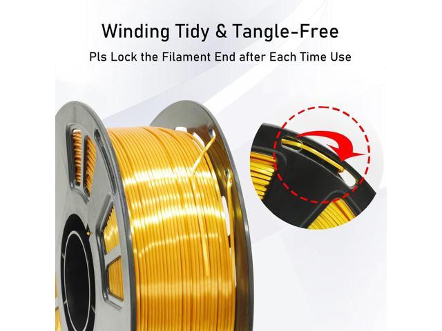 1KG Silk Metalic Shiny Gold PLA 3D Printer Filament, Widely Support for Most 3D Printing Printer, 2.2lbs 1KG 1.75mm 3D Printing Silk PLA Material