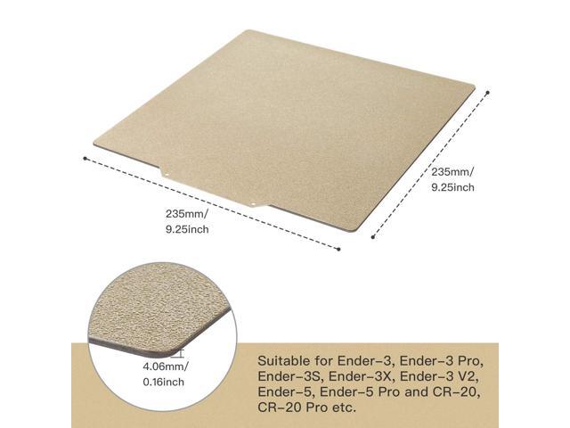 HICTOP 235x235mm Textured PEI Plate Double Sided Room Temp Cold Printing Magnetic Sticker Included, Universal Fit for Ender-3/Neo/V2, Flashforge...