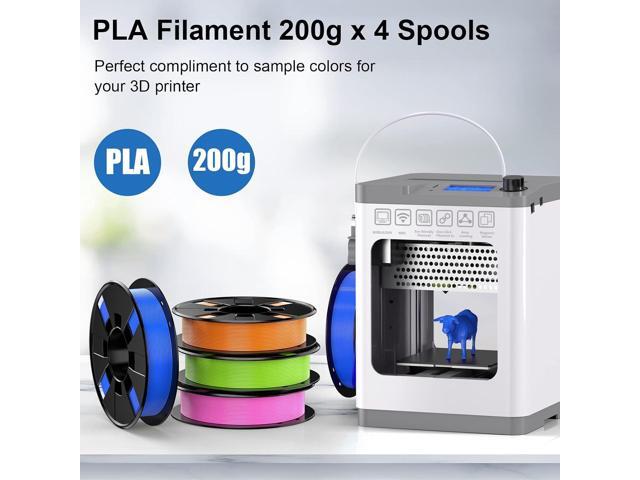 ENTINA 4 Colors PLA 3D Printer Filament for Tina 2, Dimensional Accuracy +/- 0.02mm, 1.75MM 200G 3D Printer Filament Bundle for 3D Printers