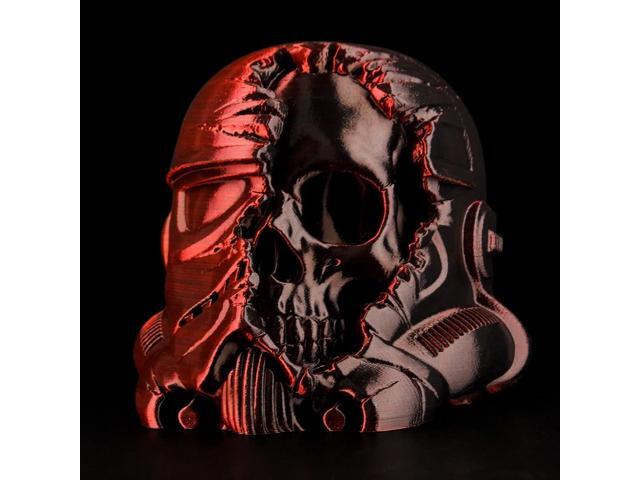 PLA Filament 1.75mm,3D Printer Filament Silk PLA Dual Color Filament Black Red Pla 3D Printing Filament 1.75mm+/-0.02mm,1KG/2.2lb