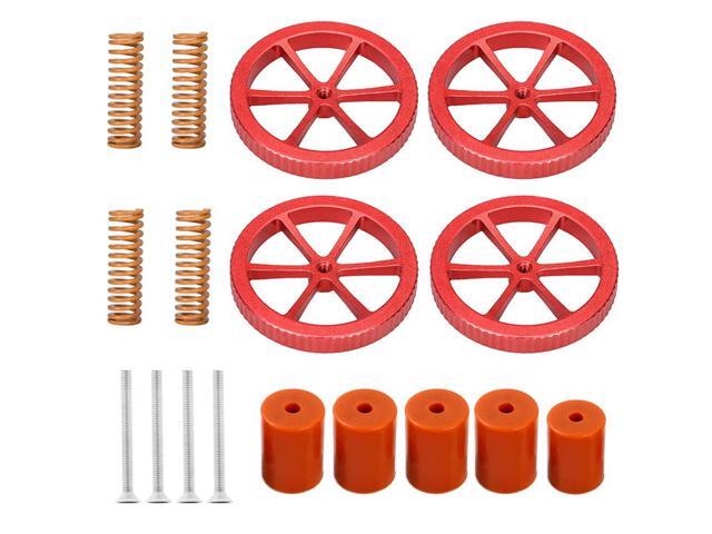 Ender 3 Springs Upgrade Kit,4Pcs Metal Leveling Nuts+ 4Pcs Hot Bed Springs +5Pcs Silicone Solid Bed Mounts for Ender 3/V2/Pro/Ender 3...