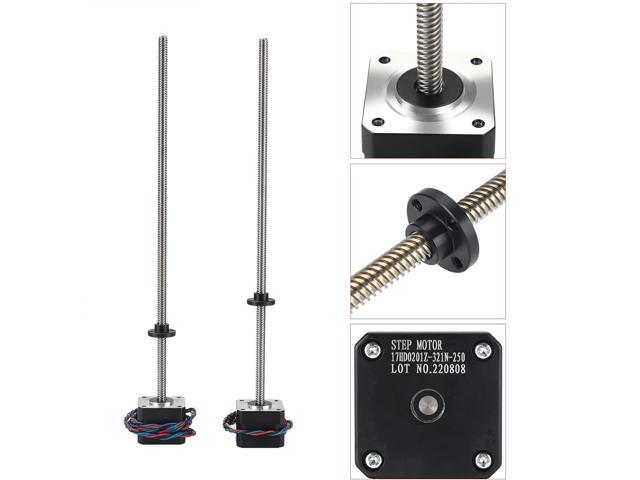 FYSETC Prus MK3S+ Z Motor 2-Pack Nema 17 Stepper Motor 42-34 with Integrated 320mm/12.59inch T8 Lead Screw and Wire 250mm + 550mm, 1A 2Phase 1.8°...