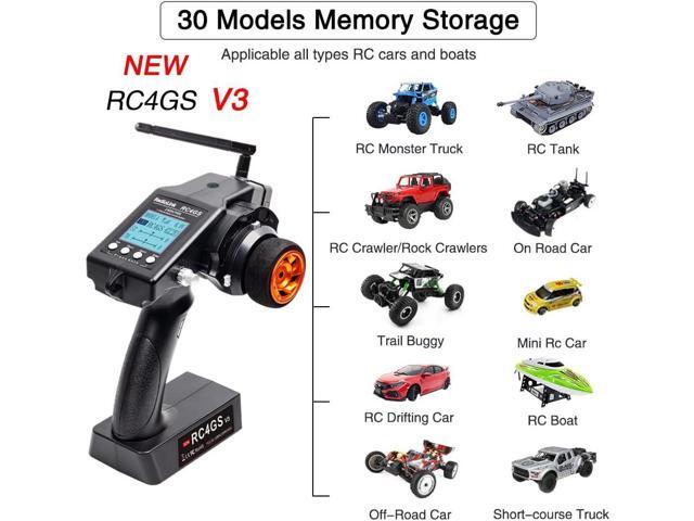 Radiolink RC4GS V3(V2 Upgrade) 5 Channel RC Radio Transmitter and 2Pcs R6FG Receiver with Gyro 2.4ghz 400M Remote Controller Kit for...