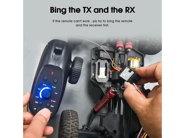 2.4ghz RC Controller 4CH RC Remote and Receiver Digital Radio Transmitter for 18 110 116 132 RC Car Boat Tank Crawler GA-4H-TX (Transmitter and...
