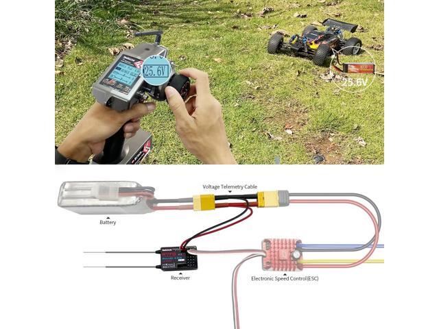 Radiolink RC6GS V3 New 7 Channels RC Transmitter and Gyro Receiver R7FG, Voltage Telemetry, 2.4Ghz Surface Radio Controller for RC Crawler,...
