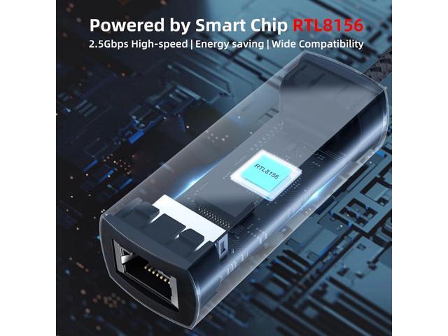 WALNEW USB-C 2.5gb Ethernet Adapter, USBC to RJ45 LAN Connector,2.5 Gigabit Network Cable Converter Thunderbolt 3 for NAS Server,Mac,iMac,MacBook...