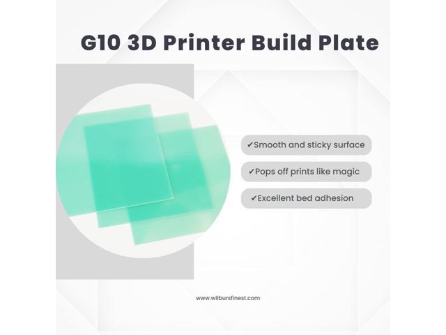 G10 3D Printer Build Surface Plate 235, 250, 310, 370 - Ender 3 CR10 Prusa High Temp Upgrade Semi Flexible Fiberglass Garolite Nylon PETG ABS PLA...
