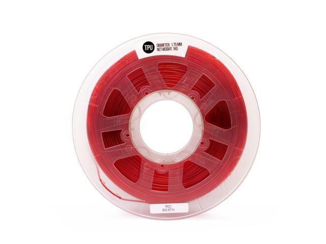 Gizmo Dorks 1.75 mm Flexible Filament (TPU), 1 kg for 3D Printers, Red