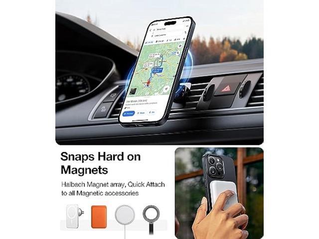 TORRAS Magnetic Slim Fit Designed for iPhone 15 Pro Case 2023, [Compatible with MagSafe] [Ultra Thin] Protective Matte Hard PC Cover Anti-Scratch...