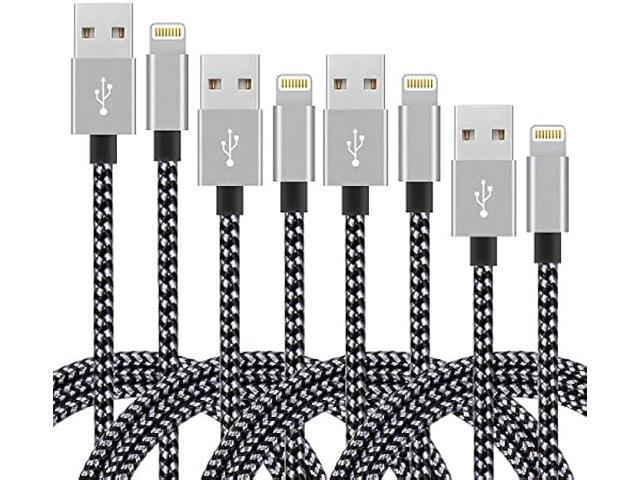 [MFi Certified] iPhone Charger 4Pack(3/6/6/10FT) USB Lightning Cable Nylon Braided Fast Charging iPhone Cord Compatible iPhone14/All iPhones/iPad/iPod