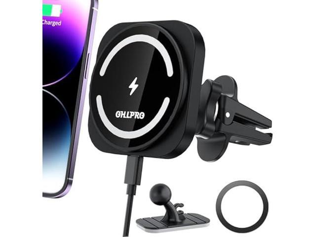 OHLPRO Magnetic Wireless Car Charger for Magsafe Car Mount iPhone 15/14/13/12 Pro Max Mini,15W Fast Charging Phone Holder Car Air Vent Mount with...