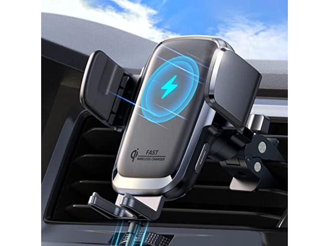 Wireless Car Charger, 15W Qi Fast Charging Auto Clamping Car Charger Phone Holder Mount, JOYROOM Cell Phone Holder Car Mount for iPhone 15 14 13 12...