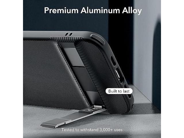ESR for iPhone 15 Pro Case, Metal Kickstand Case, 3 Stand Modes, Military-Grade Drop Protection, Supports Wireless Charging, Slim Back Cover with...