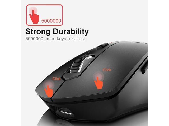Arteck 2.4G Wireless Mouse with Nano USB Receiver Ergonomic Right Hand Silent Clicking with Backward & Forward for Computer/Desktop/PC/Laptop and...