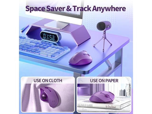 seenda Wireless Trackball Mouse, Bluetooth - Ergonomic Rollerball Mouse Rechargeable, 3 Device Connection Optical Mice Adjustable DPI Thumb Control...