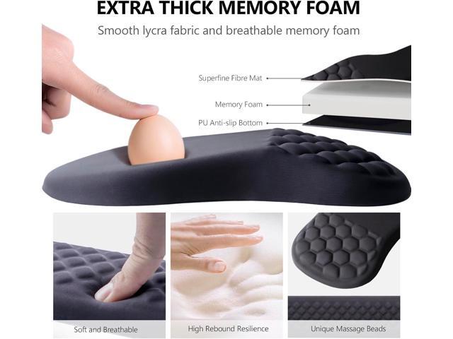 Mouse Pad Wrist Support, Laokiiy 2 in1 Keyboard Wrist Rest+ Ergonomic Mouse Pad, Non-Slip Wrist Rest for Computer Keyboard, Made Easy Typing &...