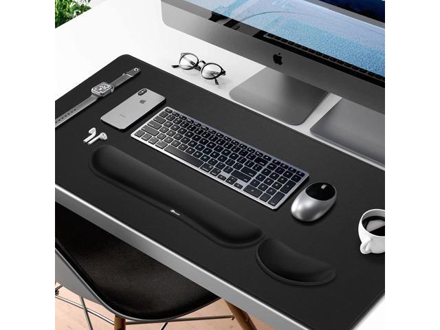Gimars 4 in 1 Mouse Pad and Keyboard Wrist Rest Set, Large Mouse Pad with Memory Foam Wrist Support Pad for Desk with Coaster, Easy Typing Pain...