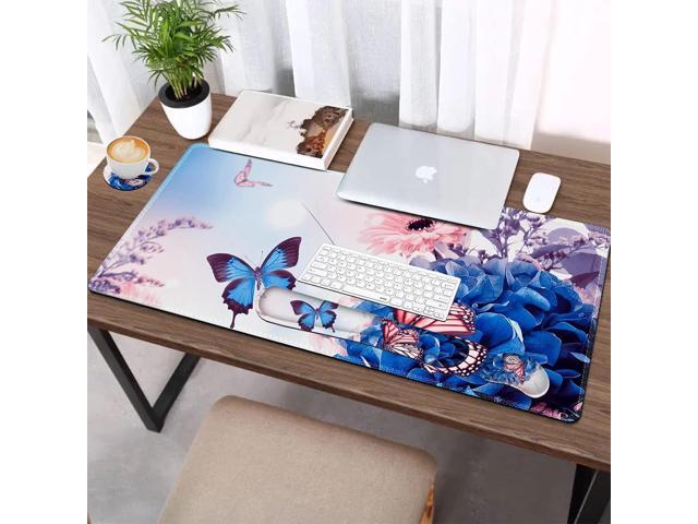 AIMSA Large Gaming Mouse Pad Set, Keyboard Wrist Rest Support Mouse Pad, Ergonomic Memory Foam Multifunctional Extended Desk Mat 35x15.7in...