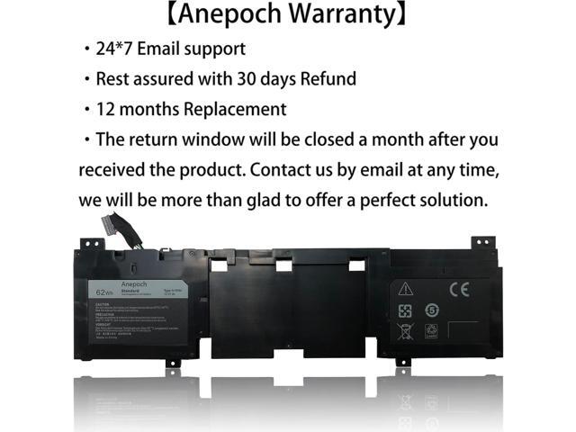 N1WM4 Laptop Battery Replacement for Dell Alienware 13 R2 13.3' 2VMGK 62Wh 15.2V
