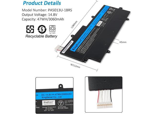 KingSener PA5013U-1BRS Laptop Battery for Toshiba Portege Z835 Z830 Z930 Z935 Ultrabook PA5013U-1BRS PA5013 PA5013U 14.8V 3060mAh 47WH
