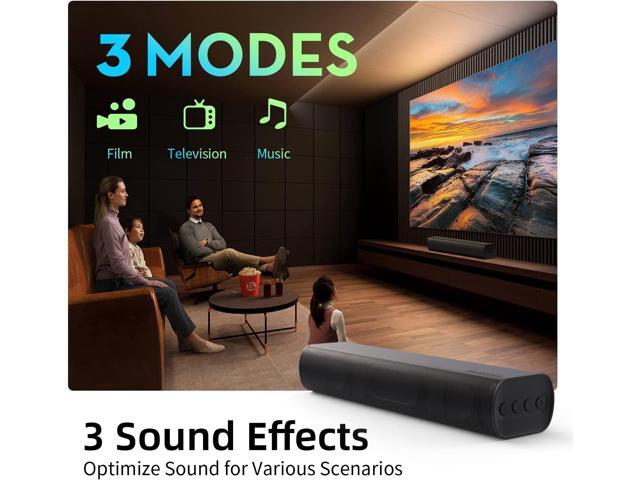 Sound Bars for TV 16-inch, Cinematic TV Sound Bar with Impactful Bass, Bluetooth Soundbar for TV with Remote Control, Wall Mountable TV Speakers...
