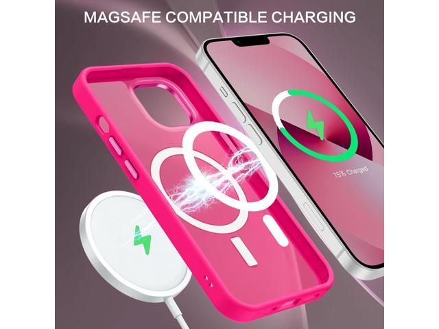 Magnetic for iPhone 13 Case & iPhone 14 Case [Compatible with Magsafe] Translucent Matte Phone Case iPhone 13/14 Slim Shockproof Women Men...