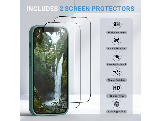 OTOFLY for iPhone 13 Pro Case [Compatible with MagSafe] [2 Screen Protectors] Full-Body Silicone Shockproof Slim Thin Phone Case for iPhone 13 Pro...
