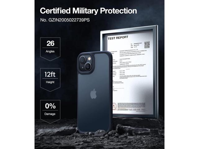Upgraded Shockproof for iPhone 14 Case [12FT Military Drop Protection][Sleek Premium Touch] Translucent Back & Soft Edge Slim Silicone Cover,...