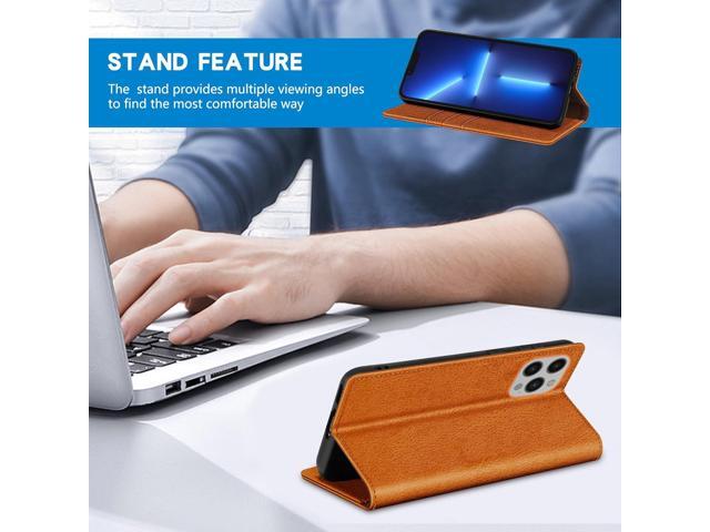 ZZXX for iPhone 13 Pro Wallet Case with [RFID Blocking] Card Slot Stand Strong Magnetic Leather Flip Fold Protective Phone Case for iPhone 13 Pro...
