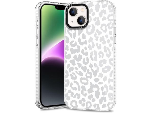 2 Pack Cheetah Cases for Apple iPhone 13 / iPhone 14 Case 6.1 inch, Clear with Cute Fashion Leopard Patterns for Girls Women, Slim Funda with...