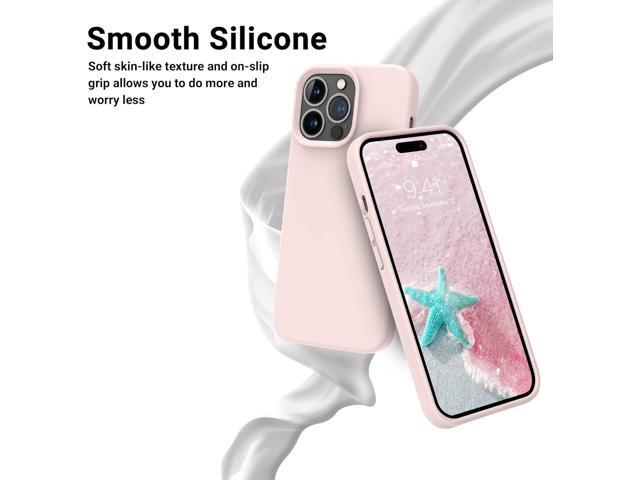 OTOFLY Designed for iPhone 14 Pro Case, Silicone Shockproof Slim Thin Phone Case for iPhone 14 Pro 6.1 inch (Chalk Pink)