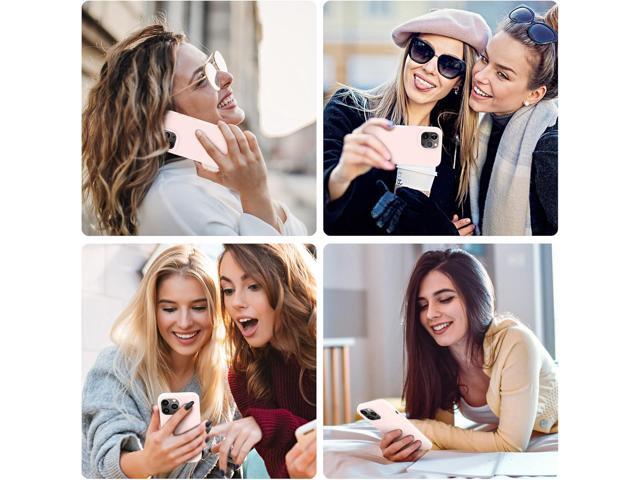 OTOFLY Designed for iPhone 14 Pro Case, Silicone Shockproof Slim Thin Phone Case for iPhone 14 Pro 6.1 inch (Chalk Pink)