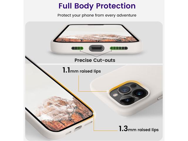 OTOFLY Designed for iPhone 14 Pro Max Case, Silicone Shockproof Slim Thin Phone Case for iPhone 14 Pro Max 6.7 inch (Stone)