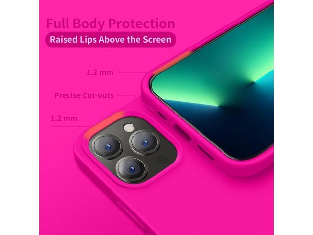 Designed for iPhone 13 Pro Max Case, Silicone Ultra Slim Shockproof Protective Phone Case with [Soft Anti-Scratch Microfiber Lining], 6.7 inch, Hot...