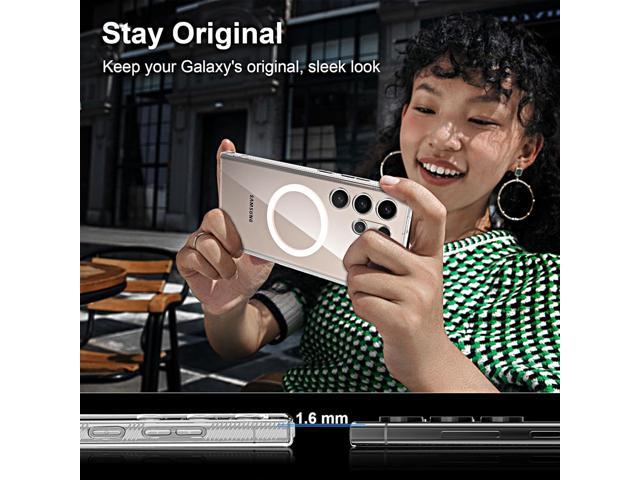 for Galaxy S24 Ultra Case [Magsafe Compatible] [Non-Yellowing] Drop Protection, Hard Back Cover Shockproof Edge Slim Phone Case Designed for...