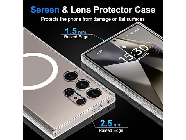 for Galaxy S24 Ultra Case [Magsafe Compatible] [Non-Yellowing] Drop Protection, Hard Back Cover Shockproof Edge Slim Phone Case Designed for...