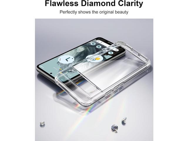 HOOMIL for Google Pixel 8A Case Clear [Anti-Yellowing] Anti-Scratch Transparent Hard Back and Soft Edge [Military Grade Drop Protection] Shockproof...