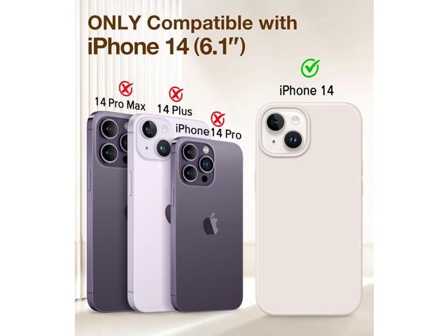 GONEZ for iPhone 14 Case Silicone, with 2X Screen Protector + 2X Camera Lens Protector, [Soft Anti-Scratch Microfiber Lining], Liquid Silicone...