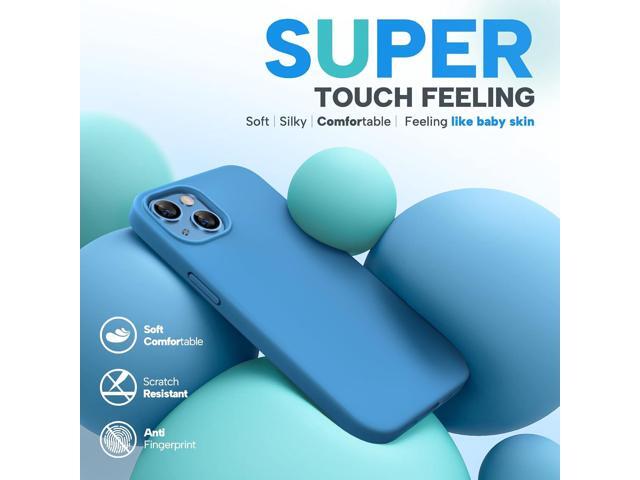 Designed for iPhone 13 Case, with Tempered Glass Screen Protector, [Soft Anti-Scratch Microfiber Lining], Shockproof Liquid Silicone Rubber Phone...