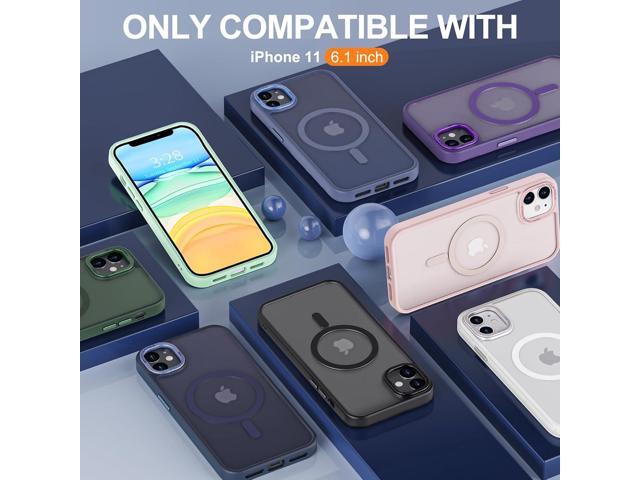 Case for iPhone 11 Case Magnetic Translucent Matte Phone Cases 6.1' [Compatible with MagSafe] Thin Slim Fit Shockproof Bumper Hard Protective Cover...