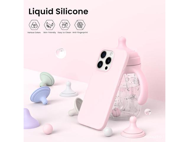 Compatible with iPhone 15 Pro Max Case 6.7', Slim Liquid Silicone 3 Layers Soft Gel Rubber Shockproof Protective Phone Case with Anti-Scratch...