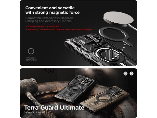 VRS DESIGN Terra Guard Ultimate for Galaxy S24 Ultra Case [Magnetic], Premium Fully Covered [Camera Lens Protection Cover] [Kickstand] Case...