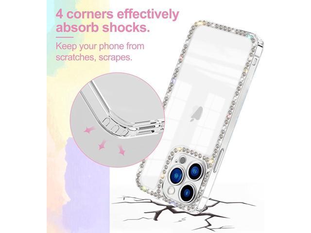 Compatible with iPhone 11 Clear Case Bling Diamond Rhinestone Cute for Girls Women Girly Case Glitter Shiny Sparkle Bumper Design Soft Silicone...