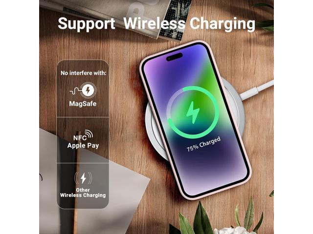 AOTESIER Compatible with iPhone 14 Case, Silky Touch Premium Soft Liquid Silicone Rubber Anti-Fingerprint Full-Body Protective Bumper Phone Case...