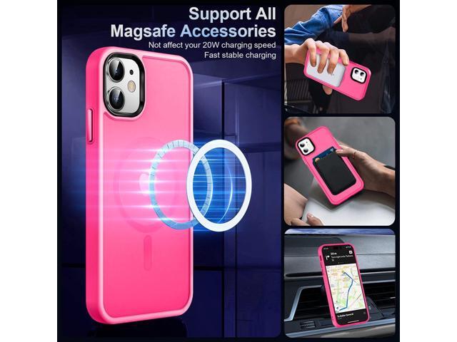 MOCCA Strong Magnetic for iPhone 11 Phone Case,[Compatible with Magsafe][Glass Screen Protector+Camera Lens Protector] Slim Thin Shockproof Cover...