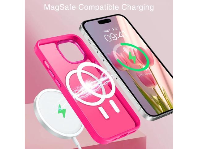 for iPhone 15 Case, iPhone 15 Phone Case [Compatible with MagSafe], Translucent Matte Magnetic Cover Shockproof Women Girl Protective Cute Case for...