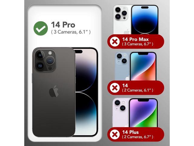 GONEZ for iPhone 14 Pro Case, Compatible with Magsafe, with 2X Screen Protector + 2X Camera Lens Protector, Soft Anti-Scratch Microfiber Lining,...